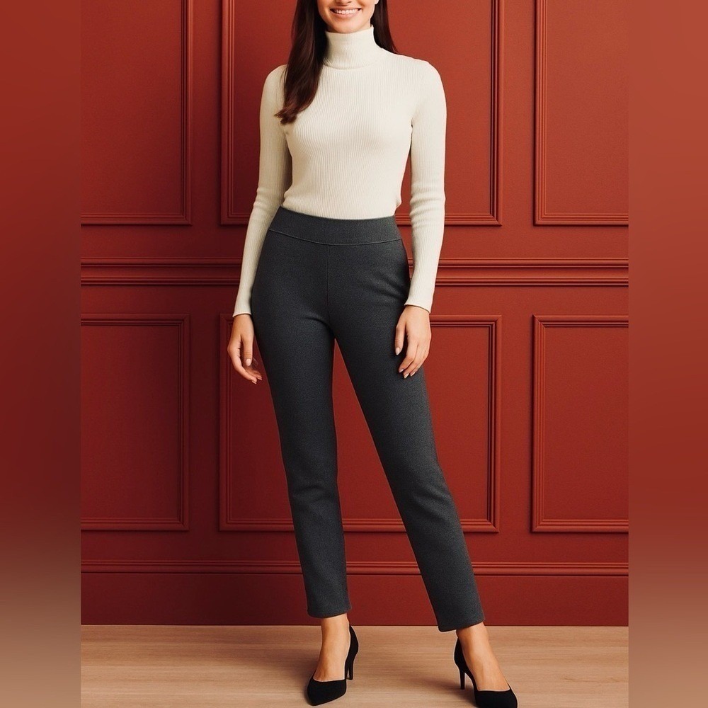Tahari Black Elastic Waist Leggings Joggers Sweatpants